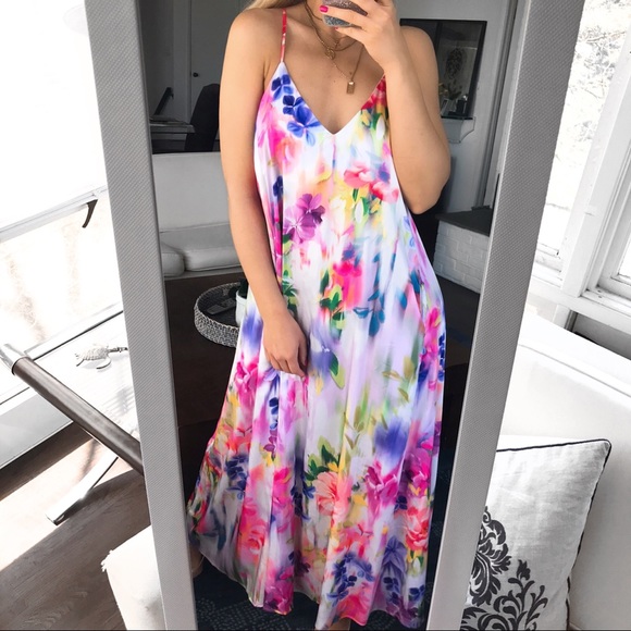 🌷 NICOLE MILLER NEW YORK MULTI FLORAL MAXI DRESS! - Picture 6 of 12